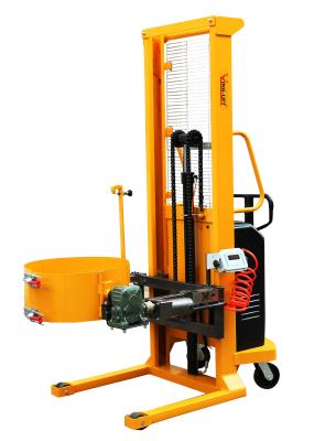 China Electric forklift drum dumper lift for transporting, stacking, rotating and weighting drums for sale
