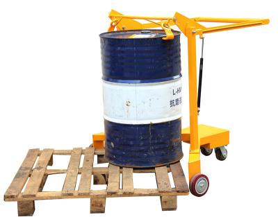 China 180mm rotating Mechanical Forklift Drum Lifter With Hoop Structure for sale