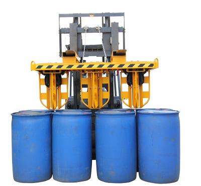 China Hydraulic Clamp Stacker for Crane And Forklift 6 Drums Once , Drum Forklift Attachment for sale