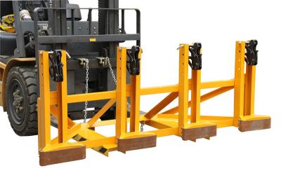 China Black Eager - Gripper Forklift Drum Lifter with Adjusting Height , Bandage Type for sale