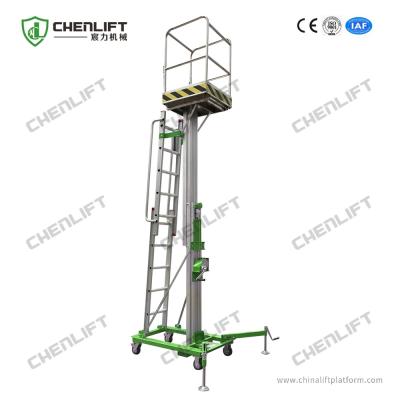 China 5.2m Working Height CE Standard Green Color Manual Winch Elevating Lift for sale
