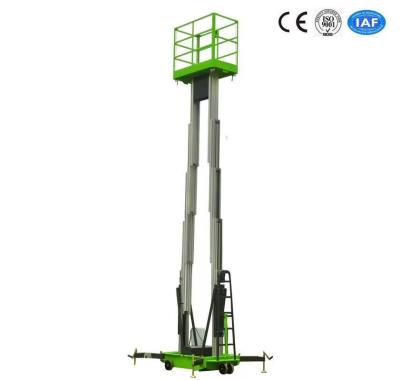 China Double Mast Mobile Construction Aerial Work Platform 10 Meters 200Kg Truck-Mounted Type for sale