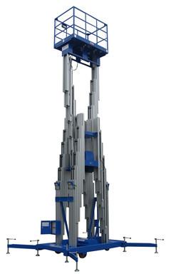 China Blue 2.20Kw Elevated Work Platform Insulative for Restaurant , Railway Stations for sale