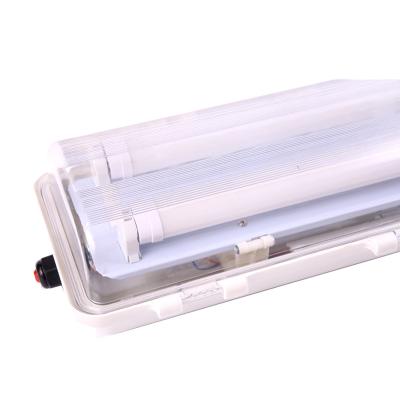 中国 ATEx IP66 LEDの耐圧防爆T8管の線形当て木の蛍光灯の据え付け品の屈曲三防止水反前ライト 販売のため