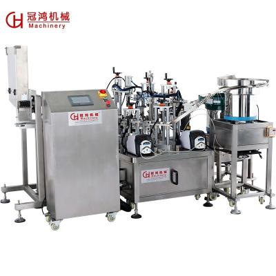 China Automatic Water Filling Bottle Liquid Perfume Filling Capping Packing Machine Line for sale