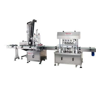 China 8 Pairs Wheel Rotation Linear Capping Machine for Commodity Bottles 30-120mm Diameter for sale