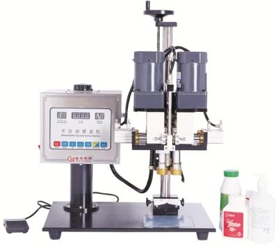 China Metal Packaging Material Semi Automatic Bottle Capping Machine for Consistent Results for sale