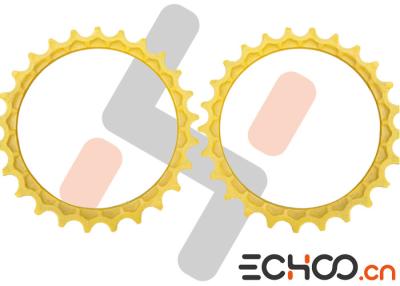 China Strong Pressure Resistant BD2G Rear Wheel Sprocket / Yellow Chain Sprocket Set for sale