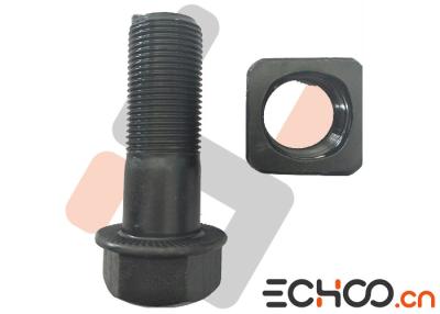 China Grade 12.9 Volvo EC210 Excavator Wear Parts Track Bolts And Nuts High Hardness for sale