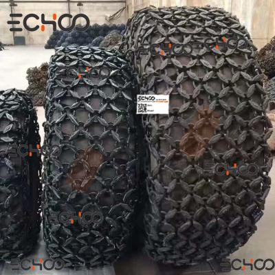 中国 製造業者ECHOOの新しい項目からの23.5-25の保護鎖車輪の積込み機のタイヤ チェーン 販売のため