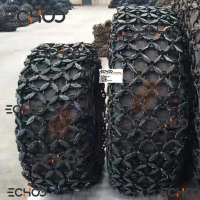 China 10-24 Wheel Loader Rubber Tire / Tyre Protection Chain Mini Loader Protection Chain for sale