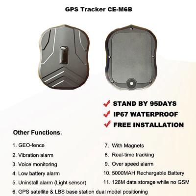 China Magnetic GPS Tracker Portable 95 Days Long Standby Time 5000MAH Rechargeable Battery for sale