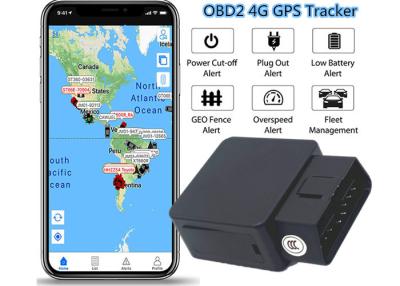 China MTK 4G OBD2 GPS Tracker Rechargeable LBS Shedding Alarm for sale