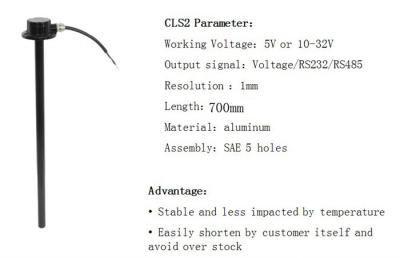 China 0.5-4.5V Output Cuttable CLS2 Oil Fuel Tank Level Sensor For Logistics Trucks for sale