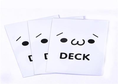 China Cute Style Vmpet Custom Card Sleeves For Whiter Smiley Face Table Games for sale