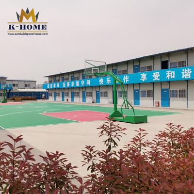 China Durable Worker′S Dormitory Sandwich Panel Prefab House Railway Construction Use for sale
