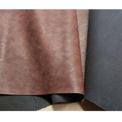 China Smooth Soft Thick Faux Leather Fabric Synthetic Tear Resistant for sale