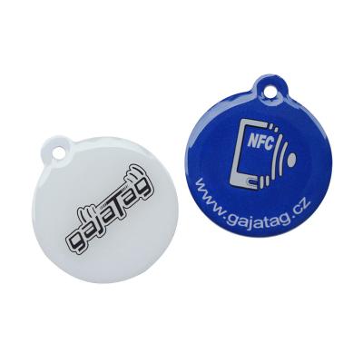 China Custom 13.56MHz Plastic RFID Epoxy Tag NFC Keyfob  DESFire EV1 2K for sale
