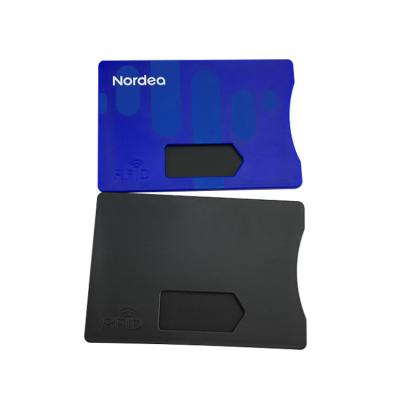 China Secure Protection RFID Blocking Card Sleeve Hot Stamping Gold Silver Color for sale