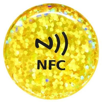 中国 注文のロゴの印刷物13.56 Mhz NFCの円形エポキシの防水zのプログラム可能なステッカー 販売のため