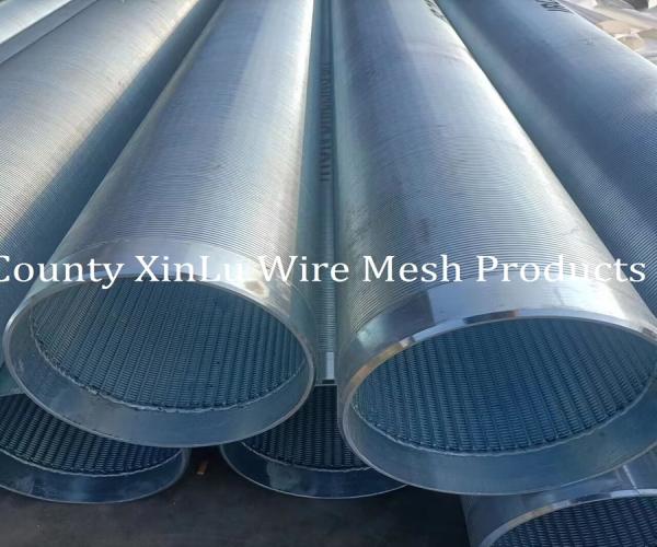 Quality Galvanized Wedge Wire Strainer Pipe Water Well Screen Pipe 219mm Profile V Wire 2.5x4mm for sale