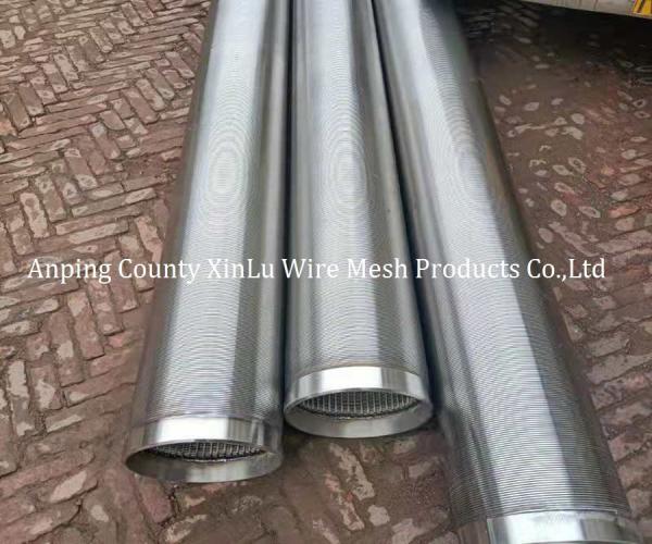 Quality Wedge Wire Screen Tube/pipe Johnson Screen Mesh with V Wire Support in Round Wire Shape for sale