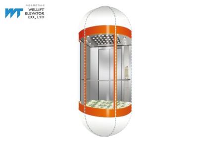 China Capsule Panoramic Small Machine Room Passenger Elevator Standard Type Load 1000KG for sale