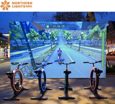China Jogo de bicicleta interativa ao ar livre Bicicleta de exercício dinâmico com jogos interativos à venda