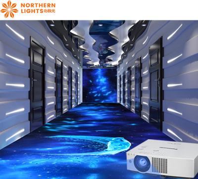 China 3200 lumens Proyector interactivo 3D de inmersión en el piso para decoración de hoteles en venta