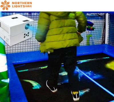 China Indoor Northern Lights Interactive Trampoline Game 3500 Lumens for sale