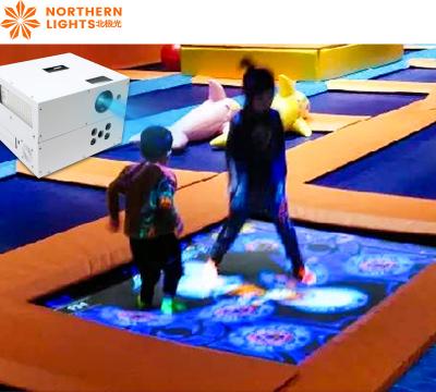 China Amusement Interactive Trampoline Game Floor Interactive Projection 3500 Lumens for sale