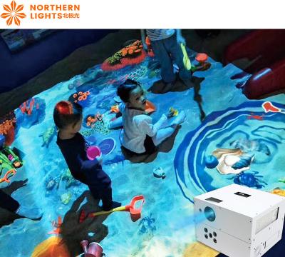 China Sand Beach Interactive Floor Projection Sand Pool Game For Indoor Playground for sale