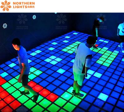 China LED Dance Floor Tiles Jumping Grid For Amusement Park for sale