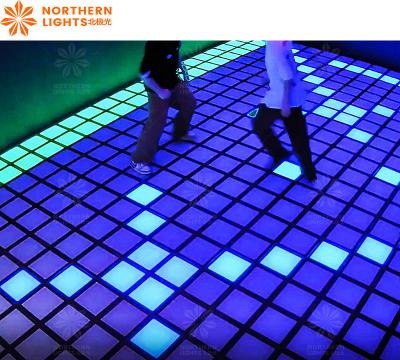 China LED Interactive Floor Tiles Jumping Grid For Amusement Park for sale