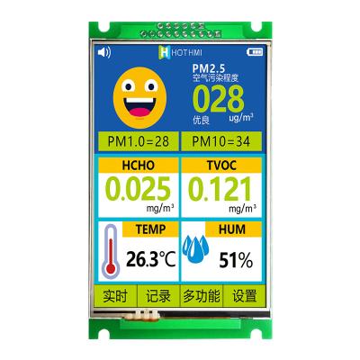 China 3.5 Inch 320X480 LCD Display UART RS232 Resistive Touch 200cd/m2 for sale