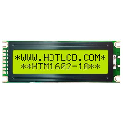 Китай Универсальный дисплей 16x2 LCD, желтый зеленый модуль HTM1602-10 дисплея LCM продается