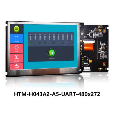 China 4.3 Inch UART TFT LCD 480x272 Display TFT MODULE PANEL WITH LCD CONTROLLER BOARD for sale
