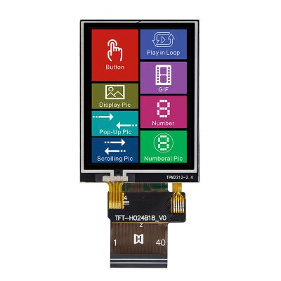 China 2.4 Inch IPS 240x320 TFT Display Panel ST7789V Sunlight Readable With Resistive Touch Panel for sale