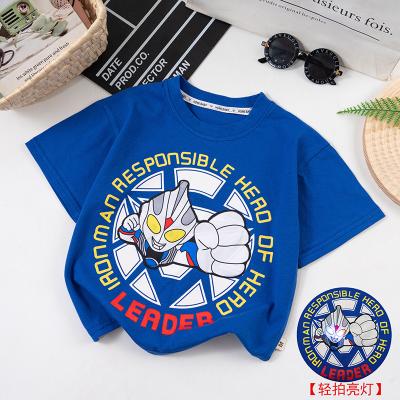 China Summer Breathable Cotton Kids Dija Ultraman Short Sleeves for sale