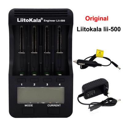 China LiitoKala Engineer Lii-500 Lithium and NiMH Battery LCD Smartest Battery Charger for 18500, 18650, 26650, 14500, AA, AAA for sale