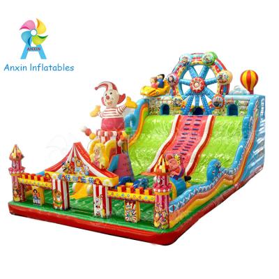 China New design Ferris wheel and clown giant children Inflatable bouncer playground for sale