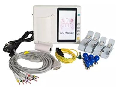 China 3 hospital portátil ECG de la máquina del electrocardiógrafo ECG de la pantalla táctil del canal en venta