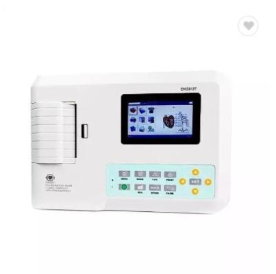 Chine Haute machine d'électrocardiographe de stockage du PC ECG du logiciel trois de machine libre d'électrocardiogramme à vendre