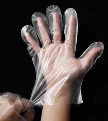 Китай Водоустойчивые устранимые перчатки pe, перчатки обработки пищевых продуктов пластиковые для домочадца продается