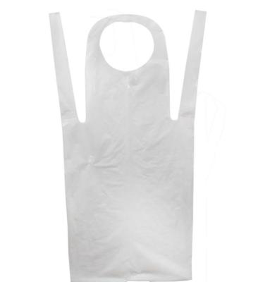 China Prenda impermeable plástica disponible transparente del delantal del PE para la limpieza en venta