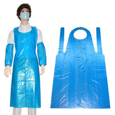 China Anti Barrier Disposable PE Apron , Dust Proof Blue Plastic Aprons for sale
