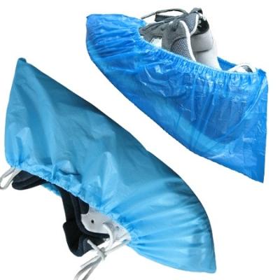 China CPE Blue Disposable Shoe Cover Waterproof For Medical Hospital Lab for sale