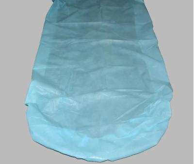 China Blue Disposable Bed Protection , PP30GR + PE20GR Disposable Fitted Sheet for sale