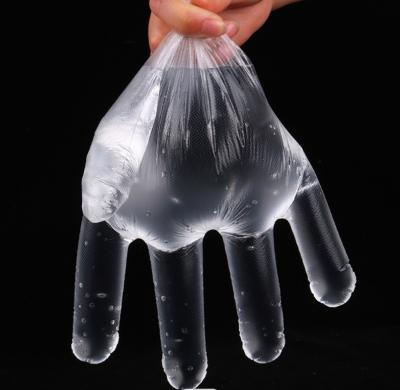 China Transparente LDPE-Wegwerfplastikhandschuhe imprägniern für Restaurant zu verkaufen