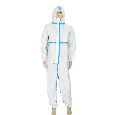 Κίνα White Medical Disposable Protective Coverall , PPE Coverall Suit Waterproof Type 4 5 6 προς πώληση